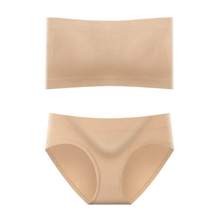Women 2 Piece Strapless Top With Padded Bra Lingerie Vest And Pack Big Triangle Square Panty Set
Women 2 Piece Strapless Top With Padded Bra Lingerie Vest And Pack Big Triangle Square Panty Set