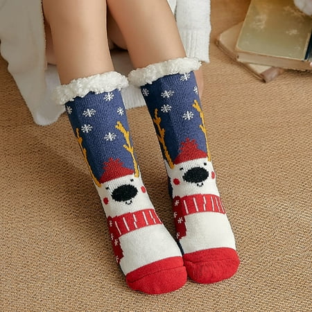 1 Pair Anti-slip Silicone Middle Tube Floor Socks Fleece Lining Elk Snowflake Print Christmas Slipper Socks Clo
1 Pair Anti-slip Silicone Middle Tube Floor Socks Fleece Lining Elk Snowflake Print Christmas Slipper Socks Clo