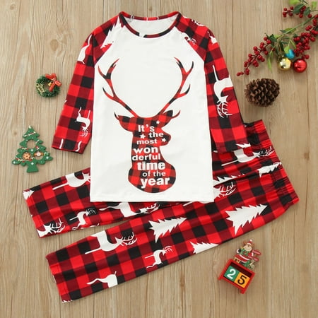 ERTUTUYI Kids Christmas Family Clothes Red Prints Sets Long Sleeve Tops Pants Set Red 3
ERTUTUYI Kids Christmas Family Clothes Red Prints Sets Long Sleeve Tops Pants Set Red 3