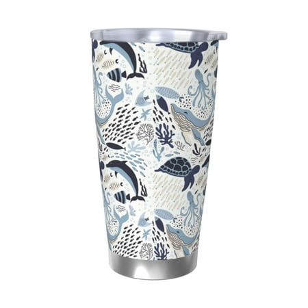 Tideii Sea Animal for 20OZ Car Cup Stainless Steel Cold and Hot Cup with Lid Suitable for Outdoor and Home Unisex-Without Straw
Tideii Sea Animal for 20OZ Car Cup Stainless Steel Cold and Hot Cup with Lid Suitable for Outdoor and Home Unisex-Without Straw