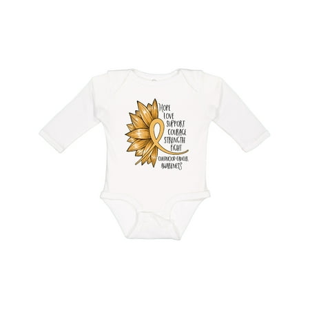 Inktastic Childhood Cancer Awareness Sunflower Ribbon Gift Baby Boy or Baby Girl Long Sleeve Bodysuit
Inktastic Childhood Cancer Awareness Sunflower Ribbon Gift Baby Boy or Baby Girl Long Sleeve Bodysuit