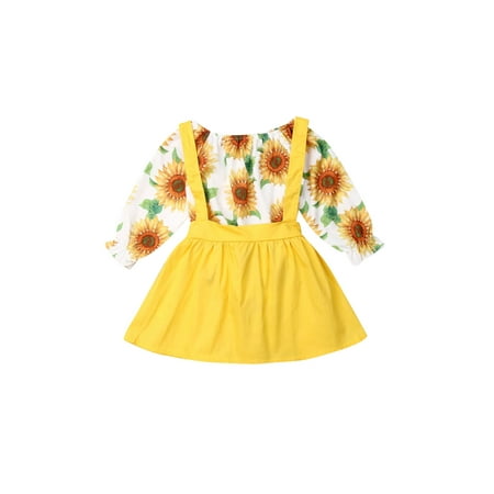 TOPGOD Baby Girls Autumn Clothes Set Long Sleeve Sunflower Print Romper And Strap Dress
TOPGOD Baby Girls Autumn Clothes Set Long Sleeve Sunflower Print Romper And Strap Dress