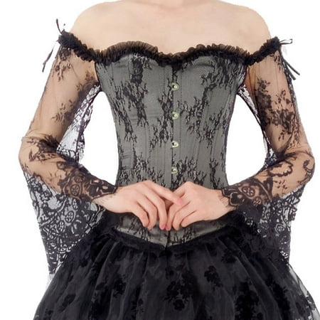 Lirclo Women S Fashion Half High Neck Breast-Carrying One-Line Collar Lace Middle Sleeve Body-Shaping Court Corset Body-Shaping Top Gray L
Lirclo Women S Fashion Half High Neck Breast-Carrying One-Line Collar Lace Middle Sleeve Body-Shaping Court Corset Body-Shaping Top Gray L