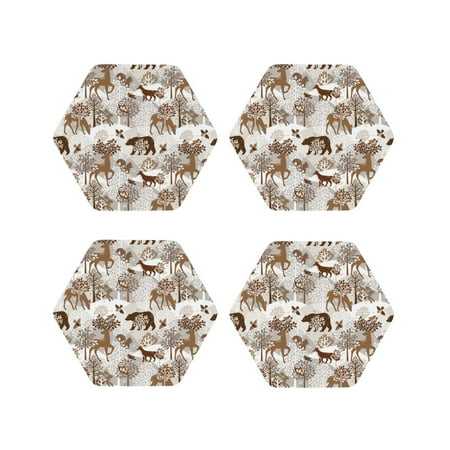 Yiaed leaf Moose fox owls tree Print Leather Coasters for Drinks - Cup Coasters Coffee Table Kitchen Table Bar Home & Office Gifts Handmade Drink Coasters-Hexagon
Yiaed leaf Moose fox owls tree Print Leather Coasters for Drinks - Cup Coasters Coffee Table Kitchen Table Bar Home & Office Gifts Handmade Drink Coasters-Hexagon