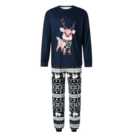 Family Matching Christmas Pajamas Set Elk Print Long Sleeve Crew Neck Tops and Stretch Casual Pants Set/ Romper Sleepwear
Family Matching Christmas Pajamas Set Elk Print Long Sleeve Crew Neck Tops and Stretch Casual Pants Set/ Romper Sleepwear