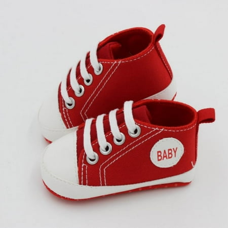 Unisex Baby Girls Boys Canvas Sneakers Soft Sole High-Top Ankle Infant First Walkers Crib Shoes for 0-18 Monthes
Unisex Baby Girls Boys Canvas Sneakers Soft Sole High-Top Ankle Infant First Walkers Crib Shoes for 0-18 Monthes