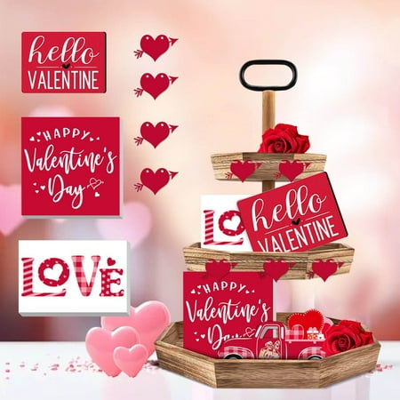 ECHOYY Valentines Day Valentines Decorations Tiered Tray Mini Wooden Banner Red Home Table Decorations
ECHOYY Valentines Day Valentines Decorations Tiered Tray Mini Wooden Banner Red Home Table Decorations