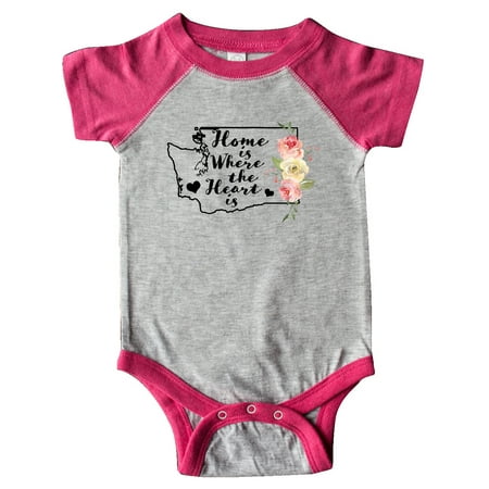 Inktastic Washington Home is Where The Heart is with Watercolor Floral Gift Baby Girl Bodysuit 
Inktastic Washington Home is Where The Heart is with Watercolor Floral Gift Baby Girl Bodysuit