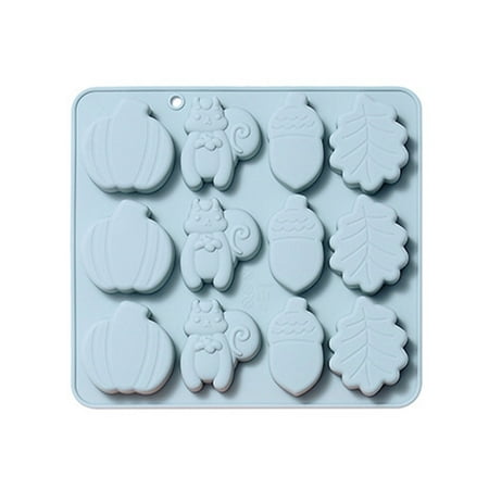 12 Holes for Creative Silicone Mold Fall Harvest Theme Chocolate Mould Biscuit M