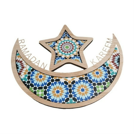 Wooden Moon Star Tray Multipurpose Eid Ramadan Cake Dessert Display Holder for Home Living Room Restaurant Moon Blue Black KA
Wooden Moon Star Tray Multipurpose Eid Ramadan Cake Dessert Display Holder for Home Living Room Restaurant Moon Blue Black KA