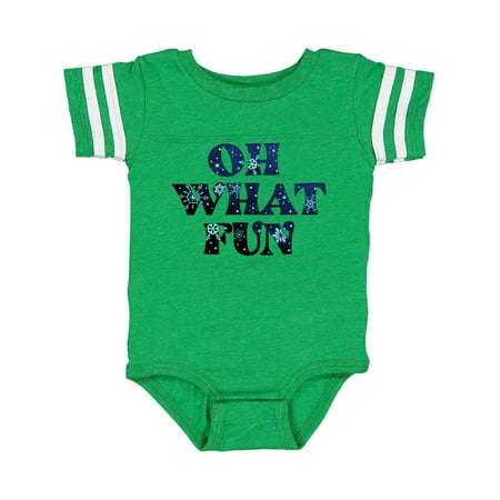 Inktastic Oh What Fun Christmas with Snow Gift Baby Boy or Baby Girl Bodysuit