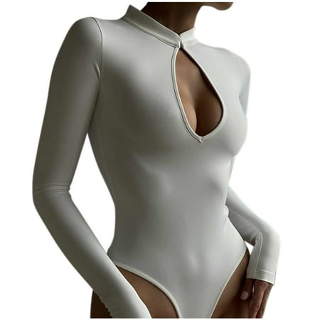 Black Shapewear Bodysuit Women Solid Color Long Sleeve Nightclub One Piece Jumpsuits For Women White S
Black Shapewear Bodysuit Women Solid Color Long Sleeve Nightclub One Piece Jumpsuits For Women White S