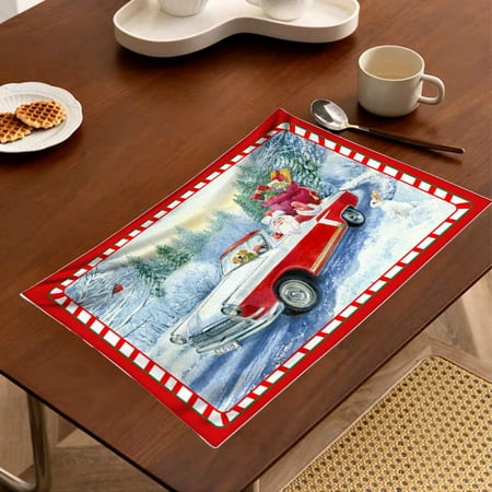 DMDUOU Christmas Placemats for Holiday Table Decor Multicolor Polyester Dining Placemat Set Heat-Insulating Festive Table Mat Washable Christmas Themed Placemat for Parties Multicolor
DMDUOU Christmas Placemats for Holiday Table Decor Multicolor Polyester Dining Placemat Set Heat-Insulating Festive Table Mat Washable Christmas Themed Placemat for Parties Multicolor