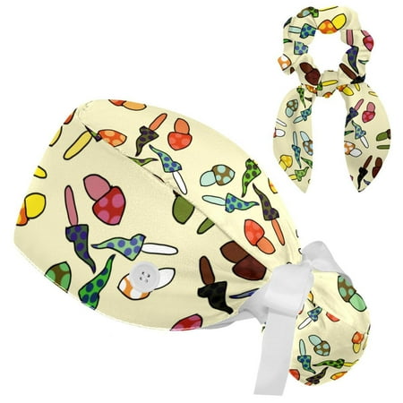 Working Cap with Buttons and Sweatband Scrub Hat Bouffant Caps with Scrunchie Mushroom Tie Back Hats
Working Cap with Buttons and Sweatband Scrub Hat Bouffant Caps with Scrunchie Mushroom Tie Back Hats