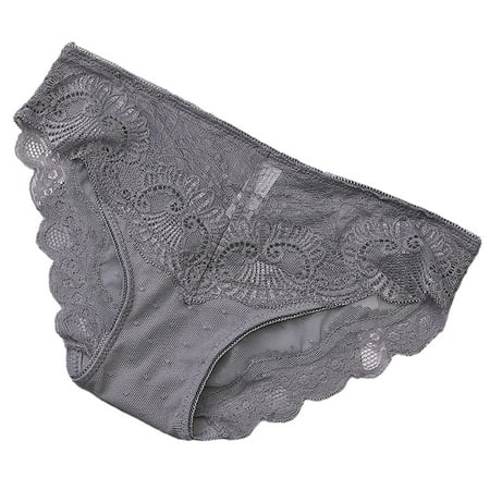 Women S Seamless Briefs Lace Grey M Panties 3 Pack