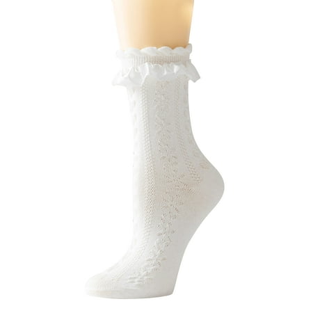 SEMOHOLLI Women Ruffle Socks for mid-calf Fashion Girls Princess Socks Cotton Socks (1 Pairs-white)
SEMOHOLLI Women Ruffle Socks for mid-calf Fashion Girls Princess Socks Cotton Socks (1 Pairs-white)