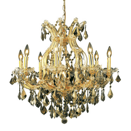 Chandeliers 9 Light With Golden Teak (Smoky) Crystal Royal Cut Gold size 26 in 540 Watts - World of Classic
Chandeliers 9 Light With Golden Teak (Smoky) Crystal Royal Cut Gold size 26 in 540 Watts - World of Classic