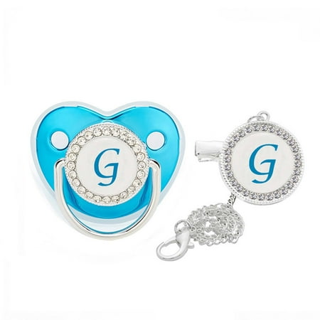 QISIWOLE Baby Pacifier 26 Letter Name Initials Clip Silicone Baby Pacifier Blue Shiny Newborn Pacifier Baby Supplies Sales !
QISIWOLE Baby Pacifier 26 Letter Name Initials Clip Silicone Baby Pacifier Blue Shiny Newborn Pacifier Baby Supplies Sales !