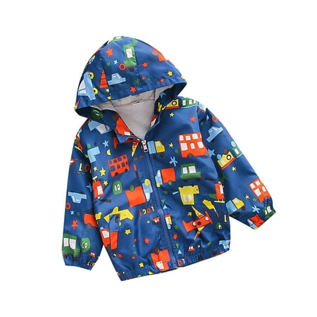 BIZIZA Toddler Baby Jacket Hooded Pockets Zip Up Long Sleeve Coat Cartoon Print for 3-8Y Chlid Tops Blue 100
BIZIZA Toddler Baby Jacket Hooded Pockets Zip Up Long Sleeve Coat Cartoon Print for 3-8Y Chlid Tops Blue 100