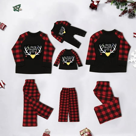 Jialili Christmas Baby Kids Child Printed Top+Pants Xmas Family Matching Pajamas Set Black 100
Jialili Christmas Baby Kids Child Printed Top+Pants Xmas Family Matching Pajamas Set Black 100