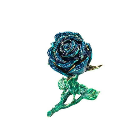 Three Dimensional Alloy Magnet Rose Flower Inlaid Diamond Confession Proposal