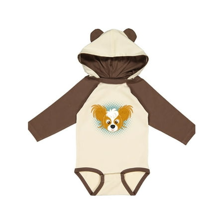 Inktastic Papillon Dog Gift Idea Gift Baby Boy or Baby Girl Long Sleeve Bodysuit