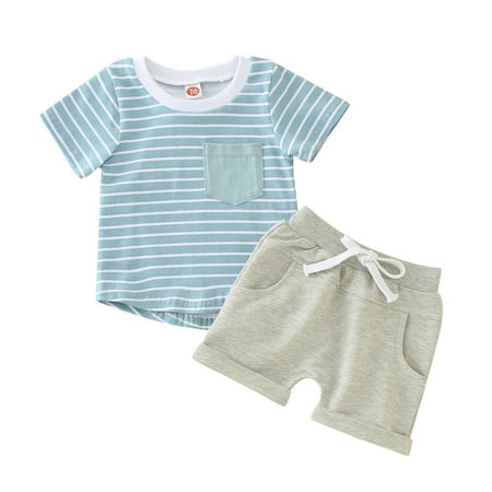 LBECLEY Baby Clothes 3-6 Months Boy Toddler Boys Short Sleeve Striped Prints Tops Shorts 2Pcs Outfits Clothes Set for Babys Clothes Boy Short Size 12 Blue 100
LBECLEY Baby Clothes 3-6 Months Boy Toddler Boys Short Sleeve Striped Prints Tops Shorts 2Pcs Outfits Clothes Set for Babys Clothes Boy Short Size 12 Blue 100