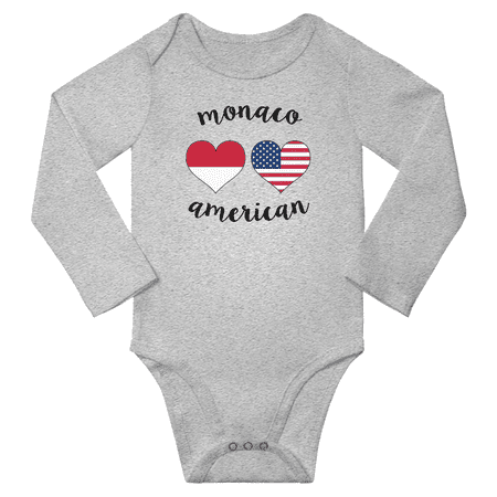 Monaco and American Love Heart Baby Long Slevve Bodysuit Outfits (Gray 18-24 Months)
Monaco and American Love Heart Baby Long Slevve Bodysuit Outfits (Gray 18-24 Months)