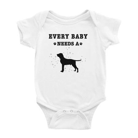 Every Baby Needs A Bracco Italiano Dog Funny Baby Bodysuit