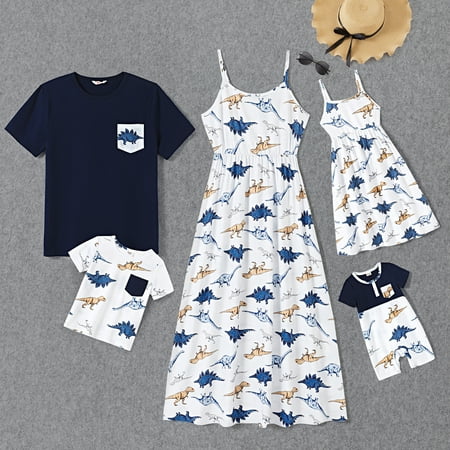 PatPat Family Matching All Over Dinosaur Spaghetti Strap Dresses and Short-sleeve T-shirts Sets Sizes Baby/Boy/Girl/Women/Men One Piece
PatPat Family Matching All Over Dinosaur Spaghetti Strap Dresses and Short-sleeve T-shirts Sets Sizes Baby/Boy/Girl/Women/Men One Piece