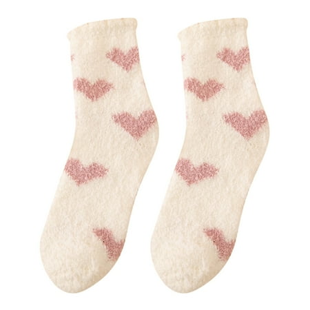 Socks For Women Womens Coral Fleece Socks Heart Print Socks Colorful Lightweight Cotton Athletic Socks
Socks For Women Womens Coral Fleece Socks Heart Print Socks Colorful Lightweight Cotton Athletic Socks