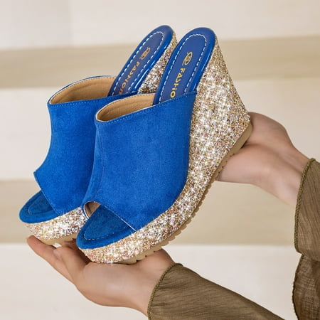 Women s Solid Color Glitter Sandals Slip On Platform Sequins Decor Dance Party Shoes Peep Toe Low Wedge Slides for Music Festival Comfortable Summer Shoes
Women s Solid Color Glitter Sandals Slip On Platform Sequins Decor Dance Party Shoes Peep Toe Low Wedge Slides for Music Festival Comfortable Summer Shoes