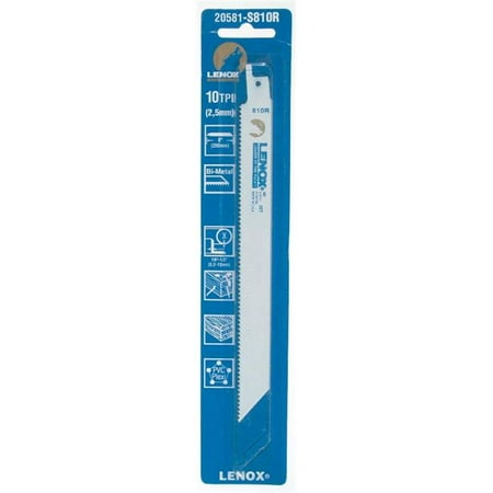 Lenox 5 Pack 8in. 10 TPI Multi Purpose Reciprocating Saw Blades 20580-810R