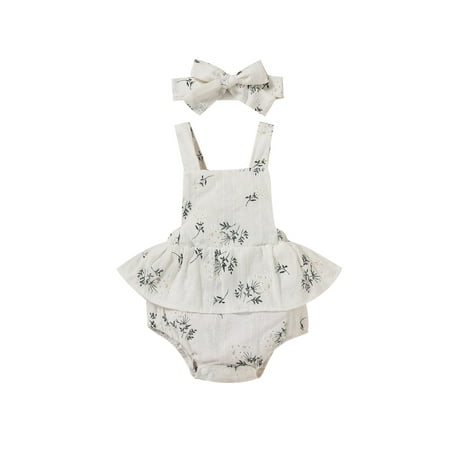 Sunisery Newborn Baby Girls 2Pcs Summer Outfits Floral Sleeveless Romper Tutu Dress Headband Set White 18-24 Months
Sunisery Newborn Baby Girls 2Pcs Summer Outfits Floral Sleeveless Romper Tutu Dress Headband Set White 18-24 Months