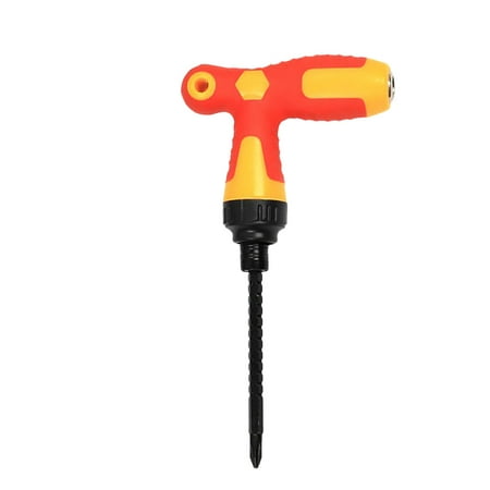 NUOLUX Multi Use T Shaped Screwdriver with Ratchet Bit Replaceable Holding Telescopic Screw Driver (Random Color)
NUOLUX Multi Use T Shaped Screwdriver with Ratchet Bit Replaceable Holding Telescopic Screw Driver (Random Color)