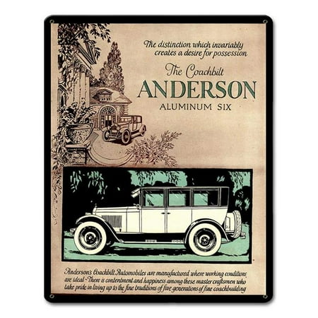 Pasttime Signs AMI239 12 x 15 in. 1924 Anderson Aluminum Six Car Vintage Metal Sign
Pasttime Signs AMI239 12 x 15 in. 1924 Anderson Aluminum Six Car Vintage Metal Sign