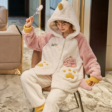 DanceeMangoo FUNISHI Womens pajamas Plush Winter Pajamas Loose Version Hooded Pajama Set Inspissate pijama mujer Plus Size 3XL Cartoon 
DanceeMangoo FUNISHI Womens pajamas Plush Winter Pajamas Loose Version Hooded Pajama Set Inspissate pijama mujer Plus Size 3XL Cartoon