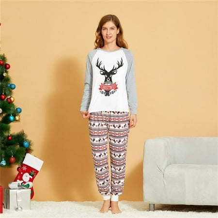 Parent-child Pajamas Christmas Theme Sleepwear 2-Piece Long Sleeve T-shirt and Pants Elk Printing Homewear for Adults and Kids Autumn Winter New Year Family Loungewear
Parent-child Pajamas Christmas Theme Sleepwear 2-Piece Long Sleeve T-shirt and Pants Elk Printing Homewear for Adults and Kids Autumn Winter New Year Family Loungewear