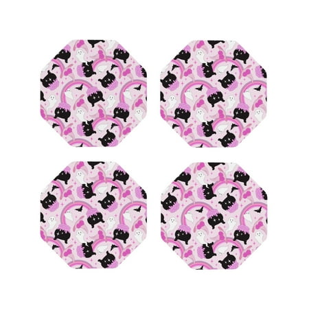 Honeii Pink Girl Halloween Print Leather Coaster Set of 4 Ideal for Safeguarding Your Furniture from Drinks Spills and Effortless Cleanup-Octagon
Honeii Pink Girl Halloween Print Leather Coaster Set of 4 Ideal for Safeguarding Your Furniture from Drinks Spills and Effortless Cleanup-Octagon