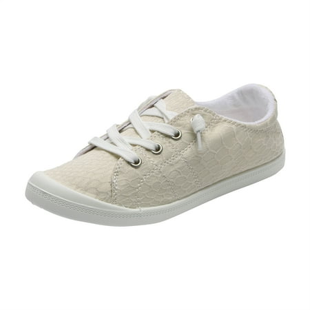 TOYFUNNY Womens Canvas Shoes Comfort Flat Shoes Loafers