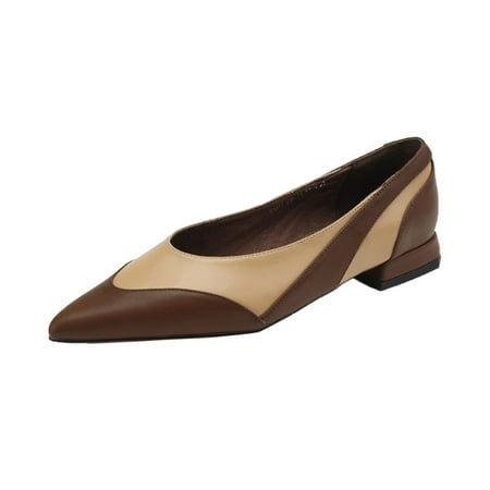 Casual Shoes for Women Women Casual Shoes Autumn And Winter Simple Pointed Toe Color Matching Fashion Low Heeled Comfortable Women Casual Shoes Pu Brown 39
Casual Shoes for Women Women Casual Shoes Autumn And Winter Simple Pointed Toe Color Matching Fashion Low Heeled Comfortable Women Casual Shoes Pu Brown 39