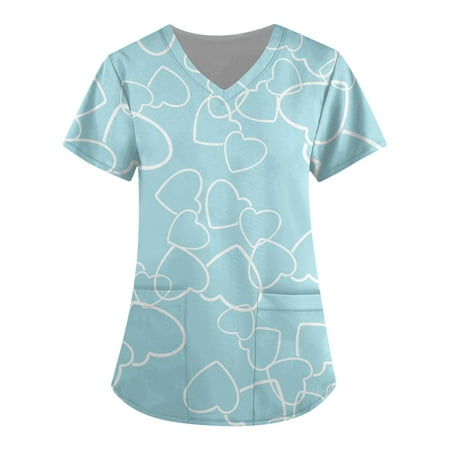 Valentine s Day Printed Scrub Tops for Women Breathable Love Heart Pattern V-Neck T-Shirts Tee Scrubs Top with Pockets
Valentine s Day Printed Scrub Tops for Women Breathable Love Heart Pattern V-Neck T-Shirts Tee Scrubs Top with Pockets