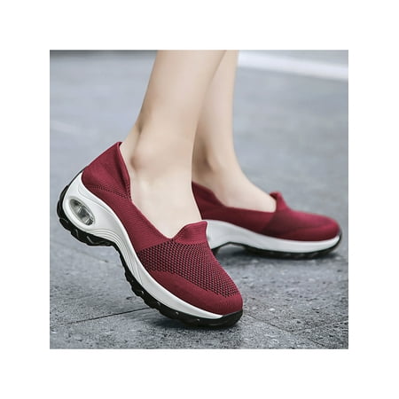 Lacyhop Ladies Sock Sneakers Slip On Walking Shoes Wedge Casual Athletic Lightweight Sneaker Nonslip Round Toe Trainers Red 8.5
Lacyhop Ladies Sock Sneakers Slip On Walking Shoes Wedge Casual Athletic Lightweight Sneaker Nonslip Round Toe Trainers Red 8.5