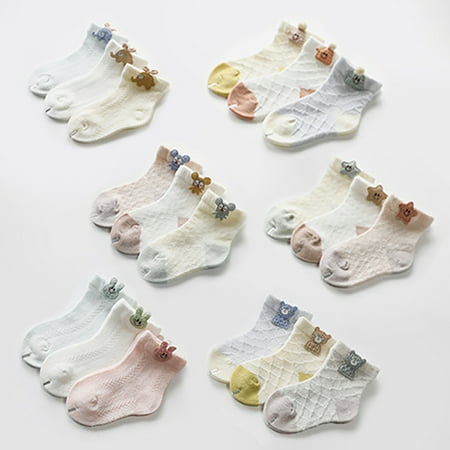 Naturegr 3Pairs Cartoon Animal Baby Boys Girls Breathable Mesh Middle Tube Floor Socks
Naturegr 3Pairs Cartoon Animal Baby Boys Girls Breathable Mesh Middle Tube Floor Socks
