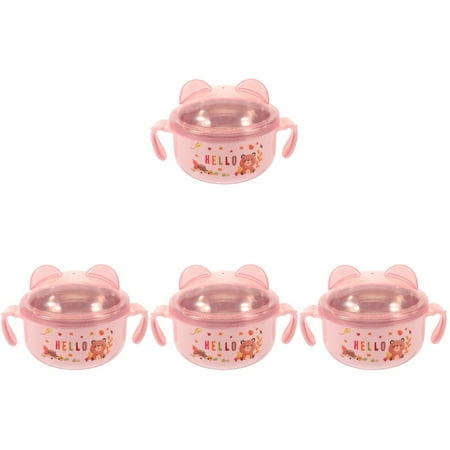BESTONZON 4pcs Toddler Bowl with Lid Stainless Steel Bowl Double Handle Bowl Kids Food Bowl
BESTONZON 4pcs Toddler Bowl with Lid Stainless Steel Bowl Double Handle Bowl Kids Food Bowl