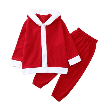

Stamzod Autumn Winter Baby Boys Girls Christmas Hooded Long-Sleeved Top And Pants Homewear Suit Kids Clothes Girls Roupa Infantil Menina 18M-7Y On Clearance