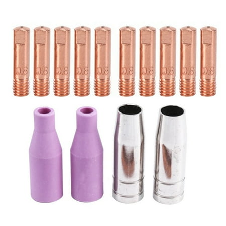 14Pcs AK15 Mig Welding Torch Cap Tip Contact 0.8mm MB15 Ceramic Accessories Mig Nozzles
14Pcs AK15 Mig Welding Torch Cap Tip Contact 0.8mm MB15 Ceramic Accessories Mig Nozzles