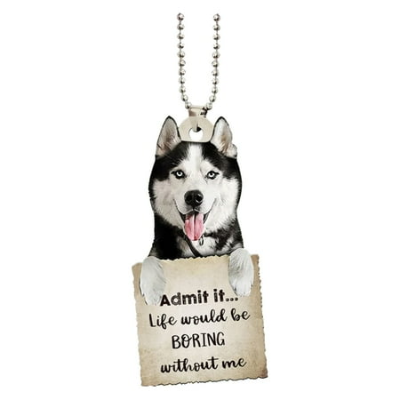 ZTTD Valentine s Day Decorative Pendant Car Decorative Pendant Dog Funny Acrylic Pendant Double Sided Pendant A