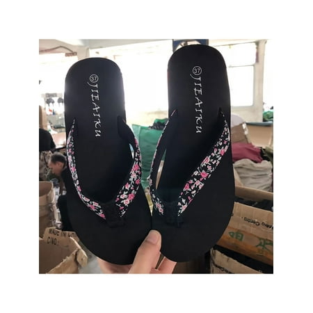 UKAP Womens Flip-flops Summer Sandals Floral Platform Sandal Slip On Beach Shoes Women Slides Comfort Clip Toe Black Plastic 5
UKAP Womens Flip-flops Summer Sandals Floral Platform Sandal Slip On Beach Shoes Women Slides Comfort Clip Toe Black Plastic 5