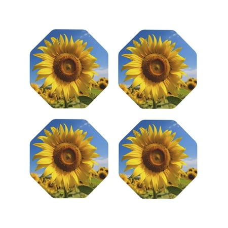 Yiaed Sky Golden Sunflower Field A Print Leather Coasters for Drinks - Cup Coasters Coffee Table Kitchen Table Bar Home & Office Gifts Handmade Drink Coasters-Octagon
Yiaed Sky Golden Sunflower Field A Print Leather Coasters for Drinks - Cup Coasters Coffee Table Kitchen Table Bar Home & Office Gifts Handmade Drink Coasters-Octagon